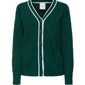 VARLEY Green and White Off Court Cardigan in XS